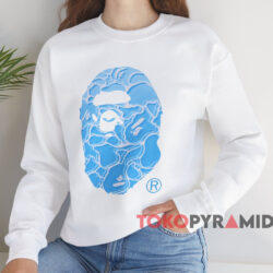 Bape Abc Sea Surface Camo Ape Head Shirt 3 Bape Abc Sea Surface Camo Ape Head Shirt White Sweatshirt