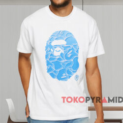 Bape Abc Sea Surface Camo Ape Head Shirt White T shirt