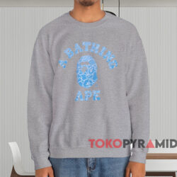 Bape Abc Sea Surface Camo College Shirt 4 Bape Abc Sea Surface Camo College Shirt Grey Sweatshirt
