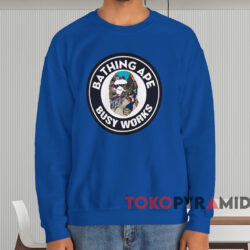 BAPE Art Busy Work T-shirt 3 Bape Art Busy Work T shirt Blue Sweatshirt