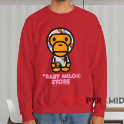 BAPE Baby Milo Store T-shirt 3 Bape Baby Milo Store T shirt Red Sweatshirt