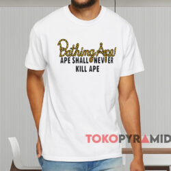 Bape Bathing Ape Shall Never Kill Ape T shirt White T shirt
