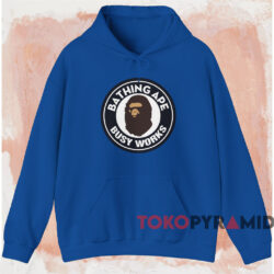 Bape Busy Works T-shirt 2 Bape Busy Works T shirt Blue Hoodie