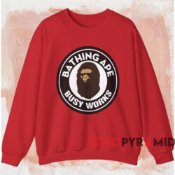 Bape Busy Works T-shirt 3 Bape Busy Works T shirt Red Sweatshirt