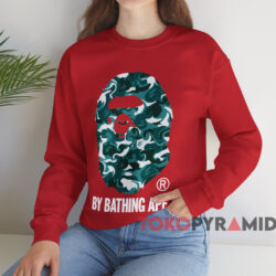 BAPE By Bathing Ape Marble Camo T-shirt 4 Bape By Bathing Ape Marble Camo T shirt Red Sweatshirt