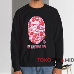 Bape By Bathing Ape Pink Camo T shirt Black Sweatshirt