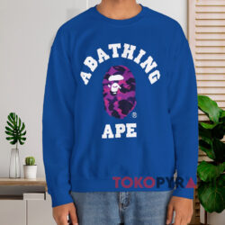 Bape Color Camo College Purple T-shirt 4 Bape Color Camo College Purple T shirt Blue Sweatshirt