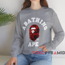 Bape Color Camo College T shirt Grey Sweatshirt