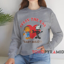 Bape Felix The Cat Baby Milo T-shirt 4 Bape Felix The Cat Baby Milo T shirt Grey Sweatshirt