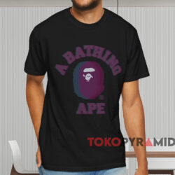 Bape Glitch Art College Shirt Black T shirt