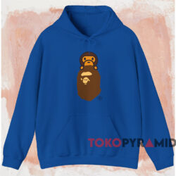 BAPE Milo On Ape Head T-shirt 2 Bape Milo On Ape Head T shirt Blue Hoodie