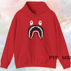 Bape Shark T-shirt 2 Bape Shark T shirt Red Hoodie