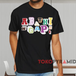 Bape Varsity Font T shirt Black T shirt