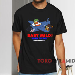 Bape X Hebru Brantley Baby Milo With Flyboy T shirt Black T shirt