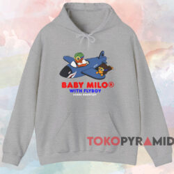 BAPE x Hebru Brantley Baby Milo With Flyboy T-shirt 2 Bape X Hebru Brantley Baby Milo With Flyboy T shirt Grey Hoodie