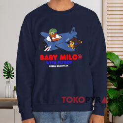BAPE x Hebru Brantley Baby Milo With Flyboy T-shirt 4 Bape X Hebru Brantley Baby Milo With Flyboy T shirt Navy Sweatshirt