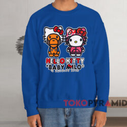 Bape x Hello Kitty Baby Milo T-shirt 4 Bape X Hello Kitty Baby Milo T shirt Blue Sweatshirt