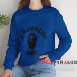 BAPE X Joshua Vides College T-shirt 3 Bape X Joshua Vides College T shirt Blue Sweatshirt