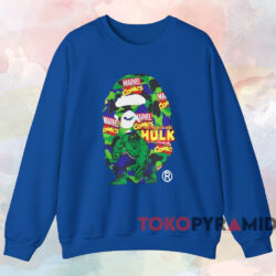 Bape x Marvel Camo The Hulk T-shirt 4 Bape X Marvel Camo The Hulk T shirt Blue Sweatshirt