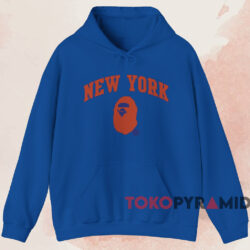 Bape x New York Knicks T-shirt 2 Bape X New York Knicks T shirt Blue Hoodie