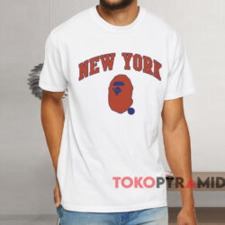 Bape X New York Knicks T shirt White T shirt