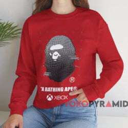 Bape X Xbox Ape Head Shirt Red Sweatshirt