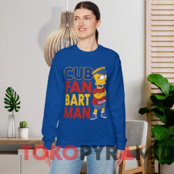 Bart Simpson Cub Fan Bart Man T-shirt 2 Bart Simpson Cub Fan Bart Man T shirt Blue Sweatshirt