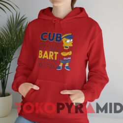 Bart Simpson Cub Fan Bart Man T-shirt 3 Bart Simpson Cub Fan Bart Man T shirt Red Hoodie