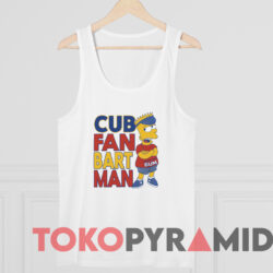 Bart Simpson Cub Fan Bart Man T-shirt 4 Bart Simpson Cub Fan Bart Man T shirt White TankTop