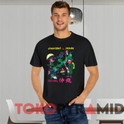 Bart Simpson In Japan Okinawa T shirt Black T shirt