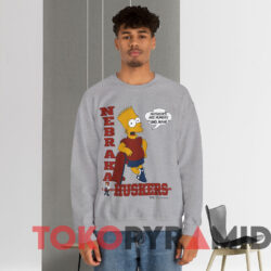 Bart Simpson Nebraka Huskers Are Numero Uno Man T-shirt 3 Bart Simpson Nebraka Huskers Are Numero Uno Man T shirt Grey Sweatshirt