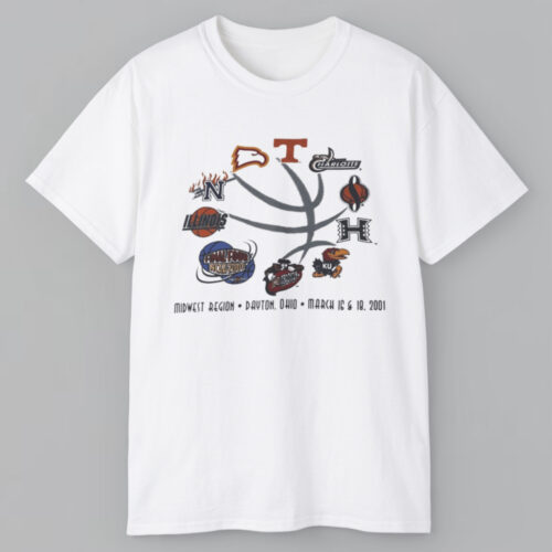 Basketball Ncaa 2001 Midwest Region Dayton Ohio T shirt