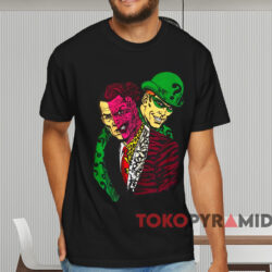 Batman Forever Riddler X Two Face T shirt Black T shirt