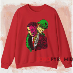 Batman Forever Riddler x Two Face T-shirt 4 Batman Forever Riddler X Two Face T shirt Red Sweatshirt