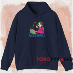 Batman Joker Arch Enemies T-shirt 2 Batman Joker Arch Enemies T shirt Navy Hoodie