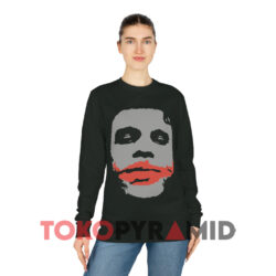 Batman The Dark Knight Joker Big Face Black Long sleeved