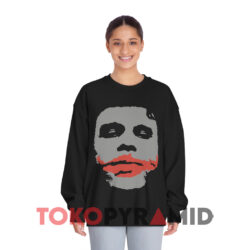 Batman The Dark Knight Joker Big Face Black Sweatshirt