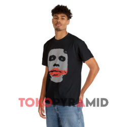Batman The Dark Knight Joker Big Face Black T shirt