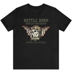 Battle Born Harley Davidson Carson City Nevada T shirt