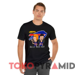 Beavis And Butt head Buffalo Bills Kick Ass T shirt Black T shirt