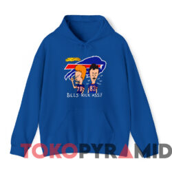 Beavis And Butt-Head Buffalo Bills Kick Ass T-Shirt 2 Beavis And Butt head Buffalo Bills Kick Ass T shirt Blue Hoodie