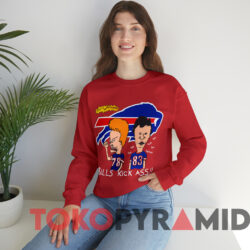Beavis And Butt-Head Buffalo Bills Kick Ass T-Shirt 3 Beavis And Butt head Buffalo Bills Kick Ass T shirt Red Sweatshirt