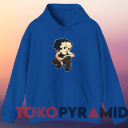 Betty Boop Camo T-shirt 3 Betty Boop Camo T shirt Blue Hoodie