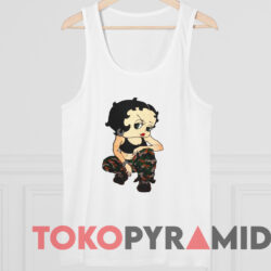 Betty Boop Camo T-shirt 4 Betty Boop Camo T shirt White TankTop
