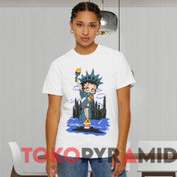 Betty Boop Lady Liberty New York City T shirt White T shirt