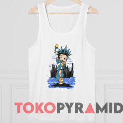 Betty Boop Lady Liberty New York City T-shirt 4 Betty Boop Lady Liberty New York City T shirt White TankTop