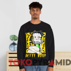 Betty Boop Leopard Print T-shirt 2 Betty Boop Leopard Print T shirt Black Sweatshirt