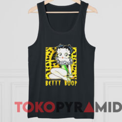 Betty Boop Leopard Print T-shirt 4 Betty Boop Leopard Print T shirt Black TankTop