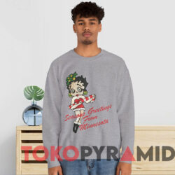 Betty Boop Seasons Greetings From Minnesota T-shirt 2 Betty Boop Seasons Greetings From Minnesota T shirt Grey Sweatshirt