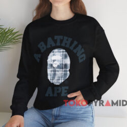 Bleach Bape Check College T-shirt 4 Bleach Bape Check College T shirt Black Sweatshirt